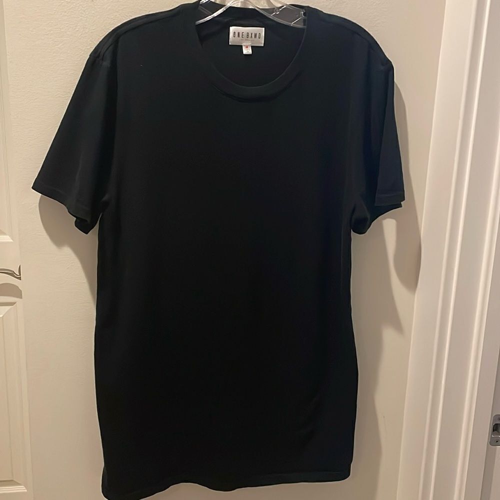 ONE BXWD Mens Black Short Sleeve Classic Fit Casual Shirt Medium